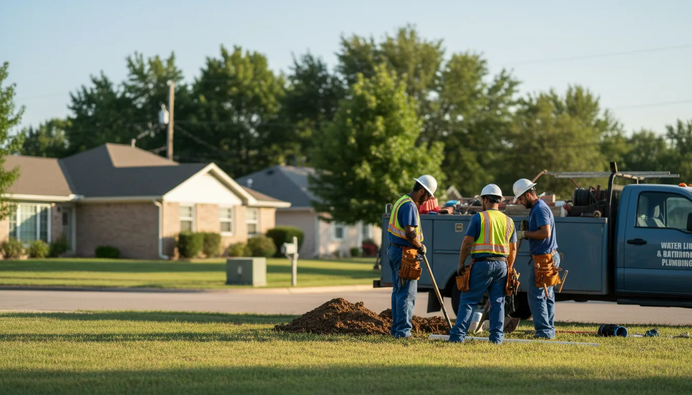 Residential water line and bathroom plumbing service in Remus, MI